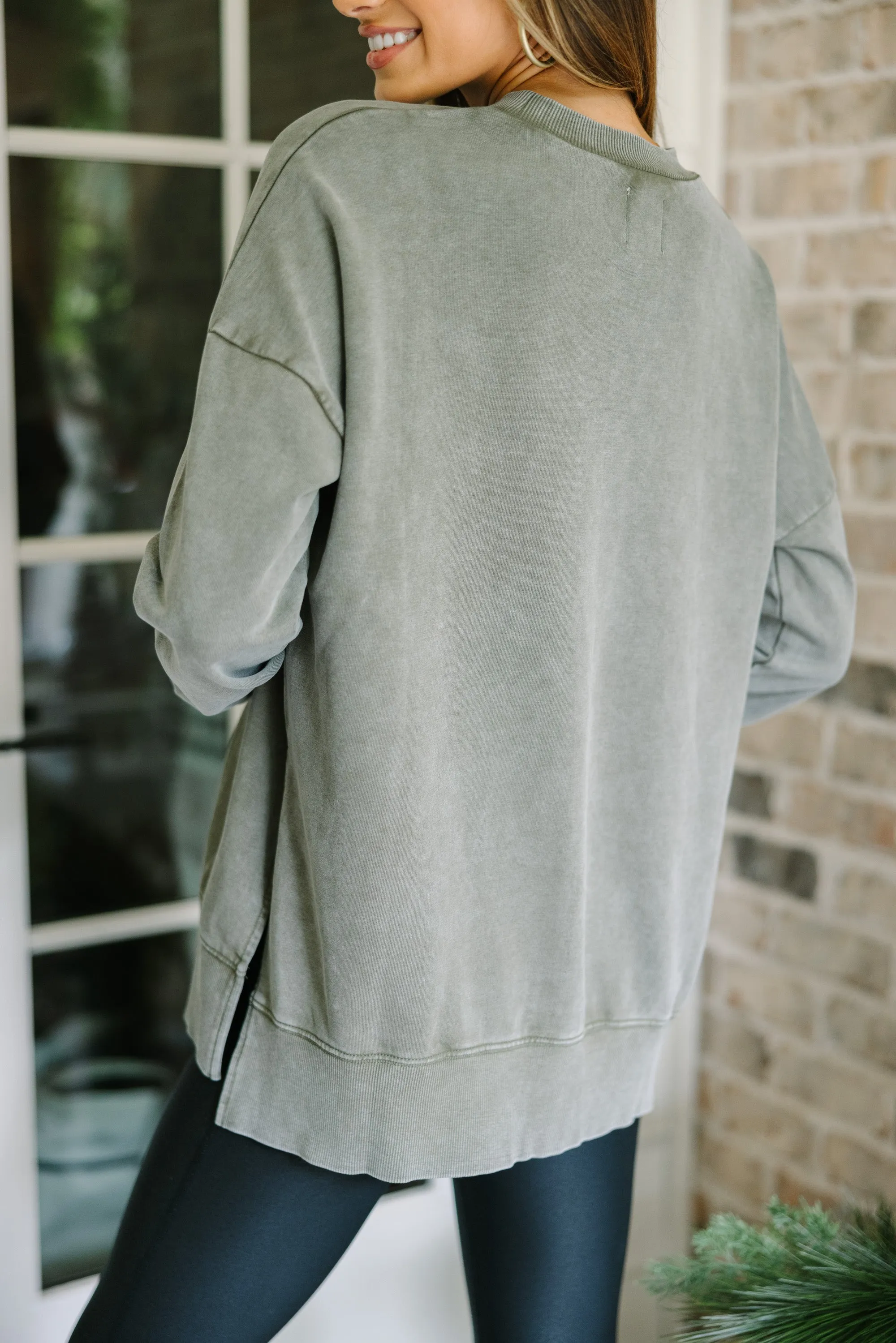 The Slouchy Olive Green Pullover