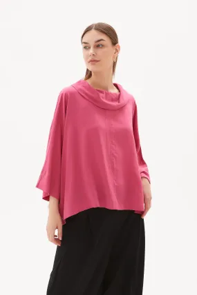 TIRELLI - Funnel Neck Top - Magenta