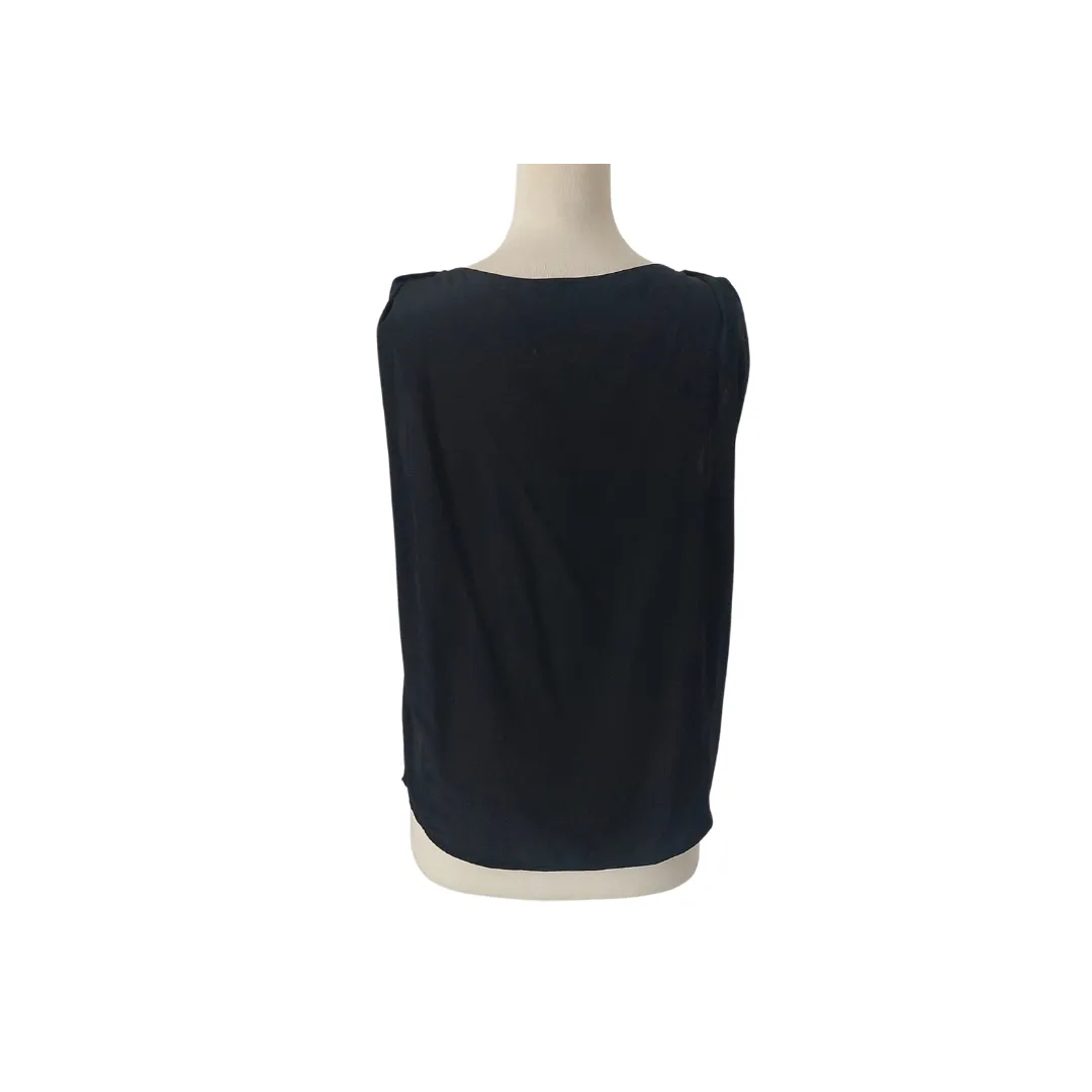 Uniqlo Black Satin Sleeveless Top | Gently Used |