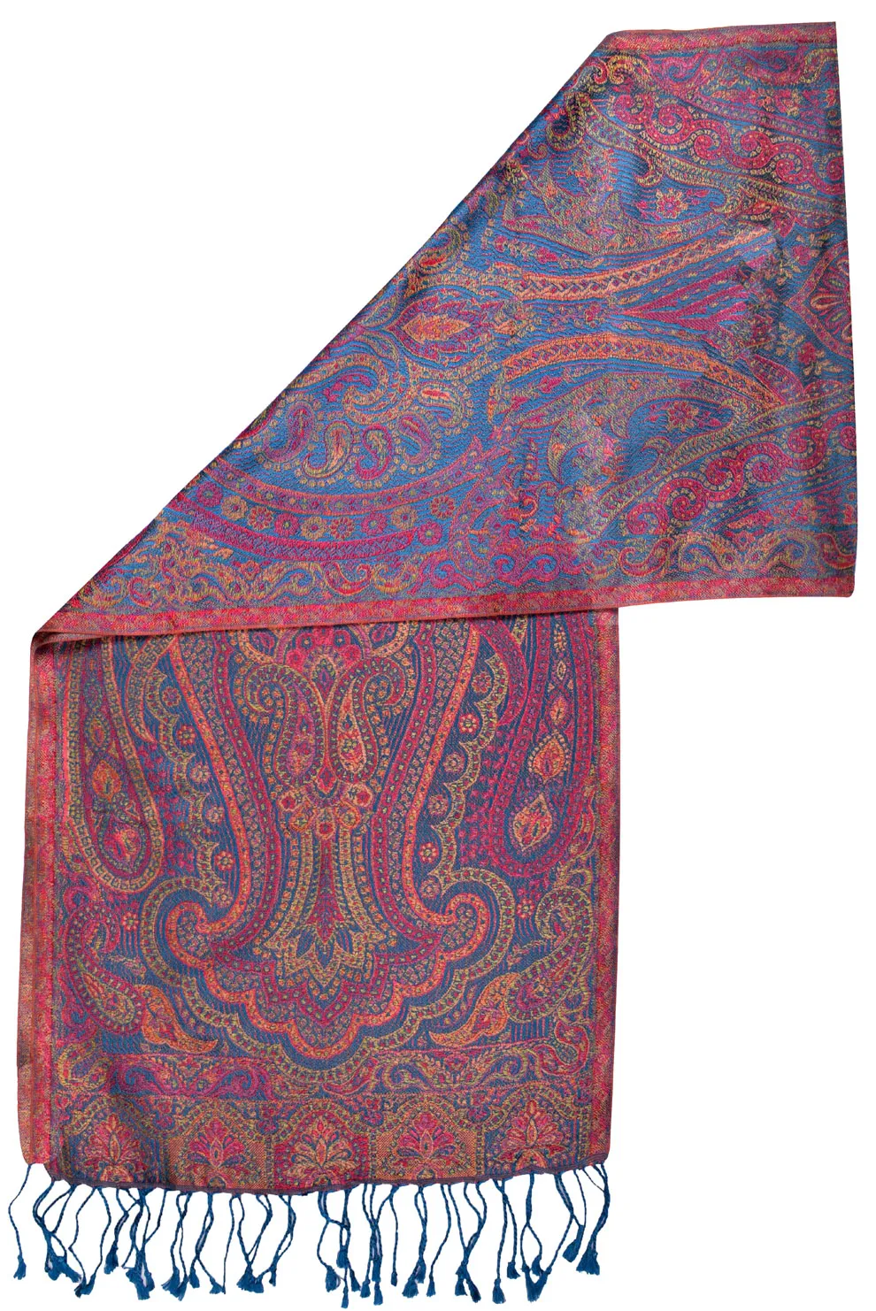 Unisex Men's Women's Indian Wool Silk Paisley Muffler Gift (64 x 13 inches)