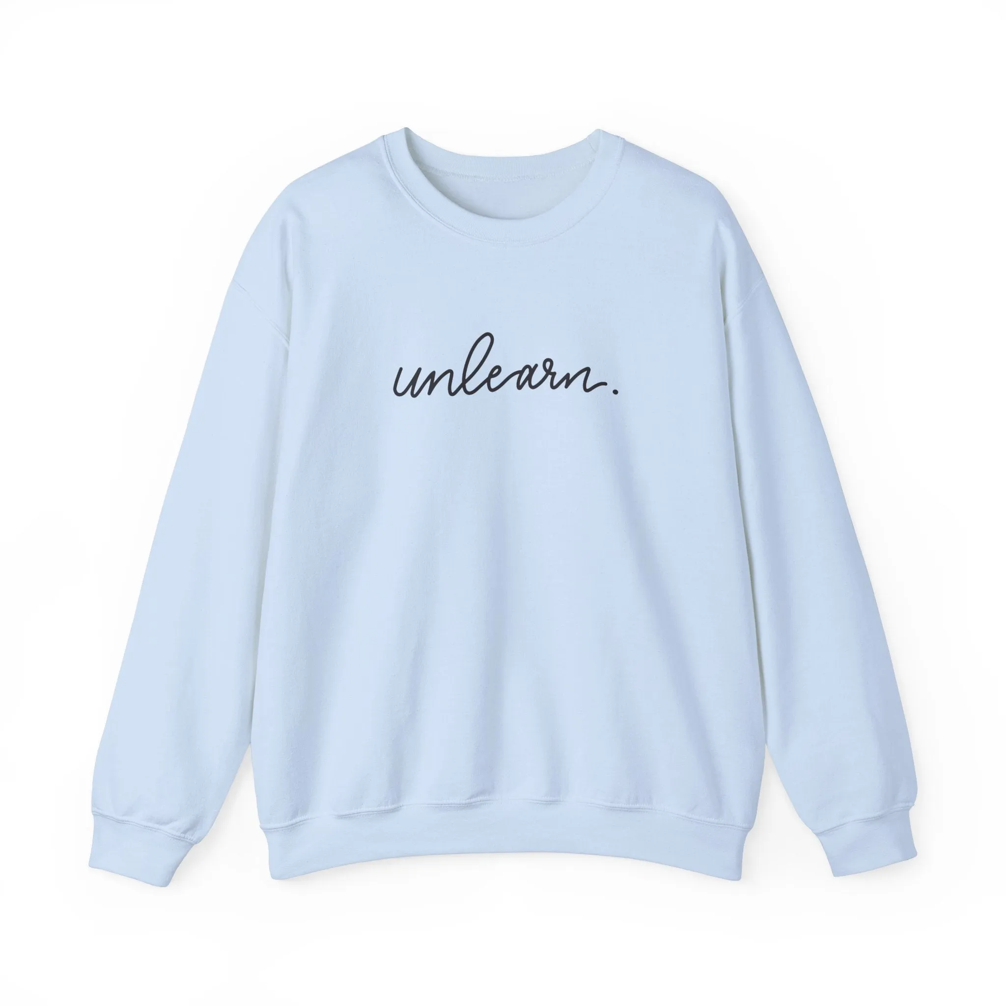 unlearn. logo script - Relaxed Fit Crewneck Sweatshirt