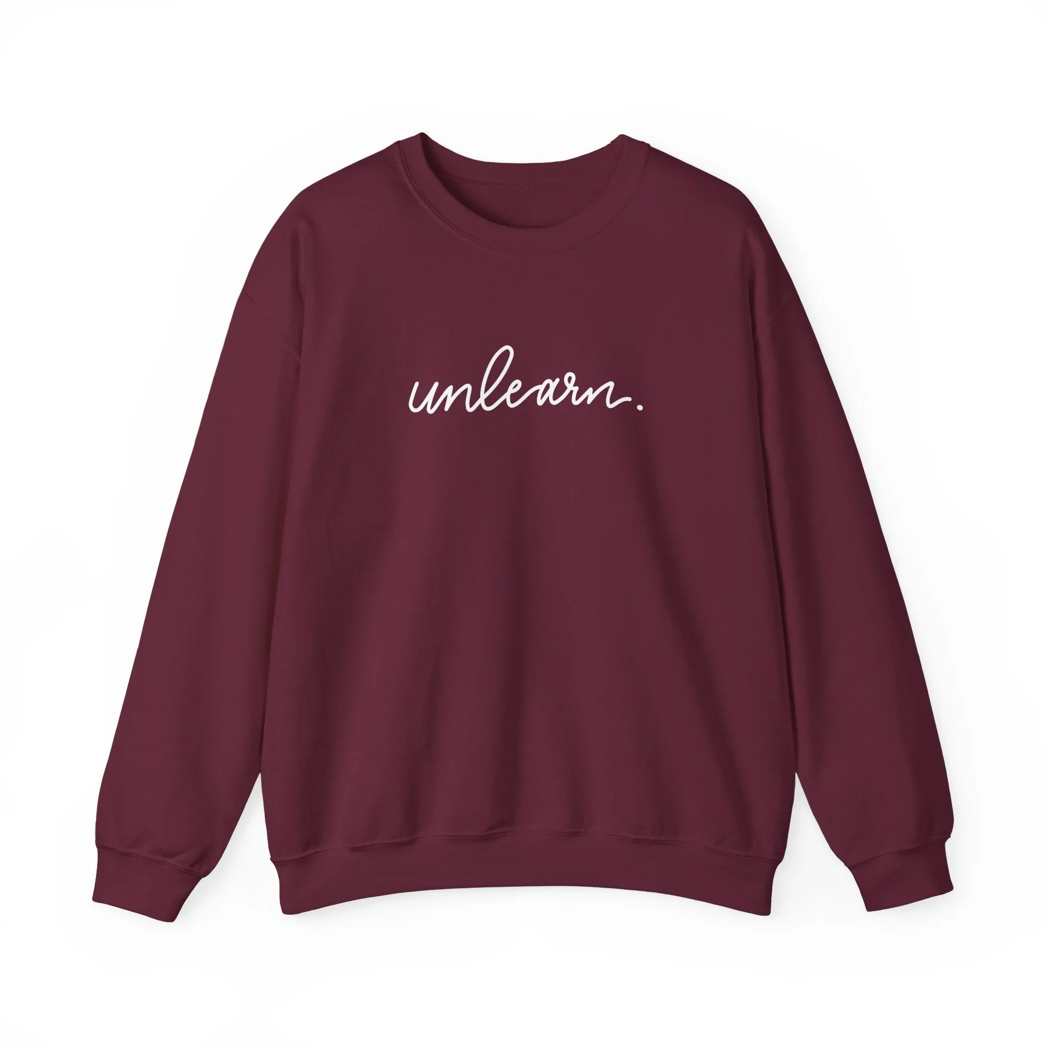 unlearn. logo script - Relaxed Fit Crewneck Sweatshirt