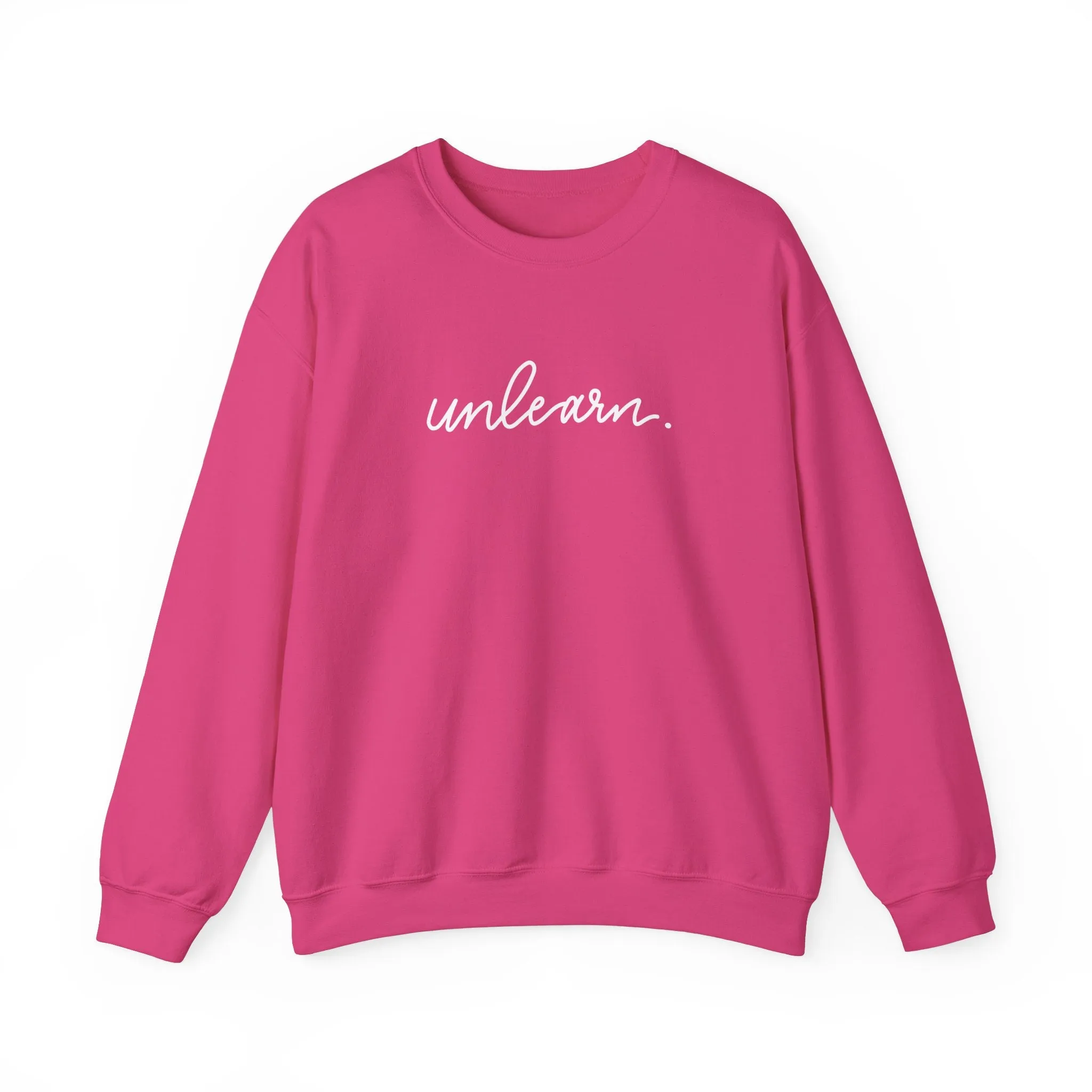 unlearn. logo script - Relaxed Fit Crewneck Sweatshirt