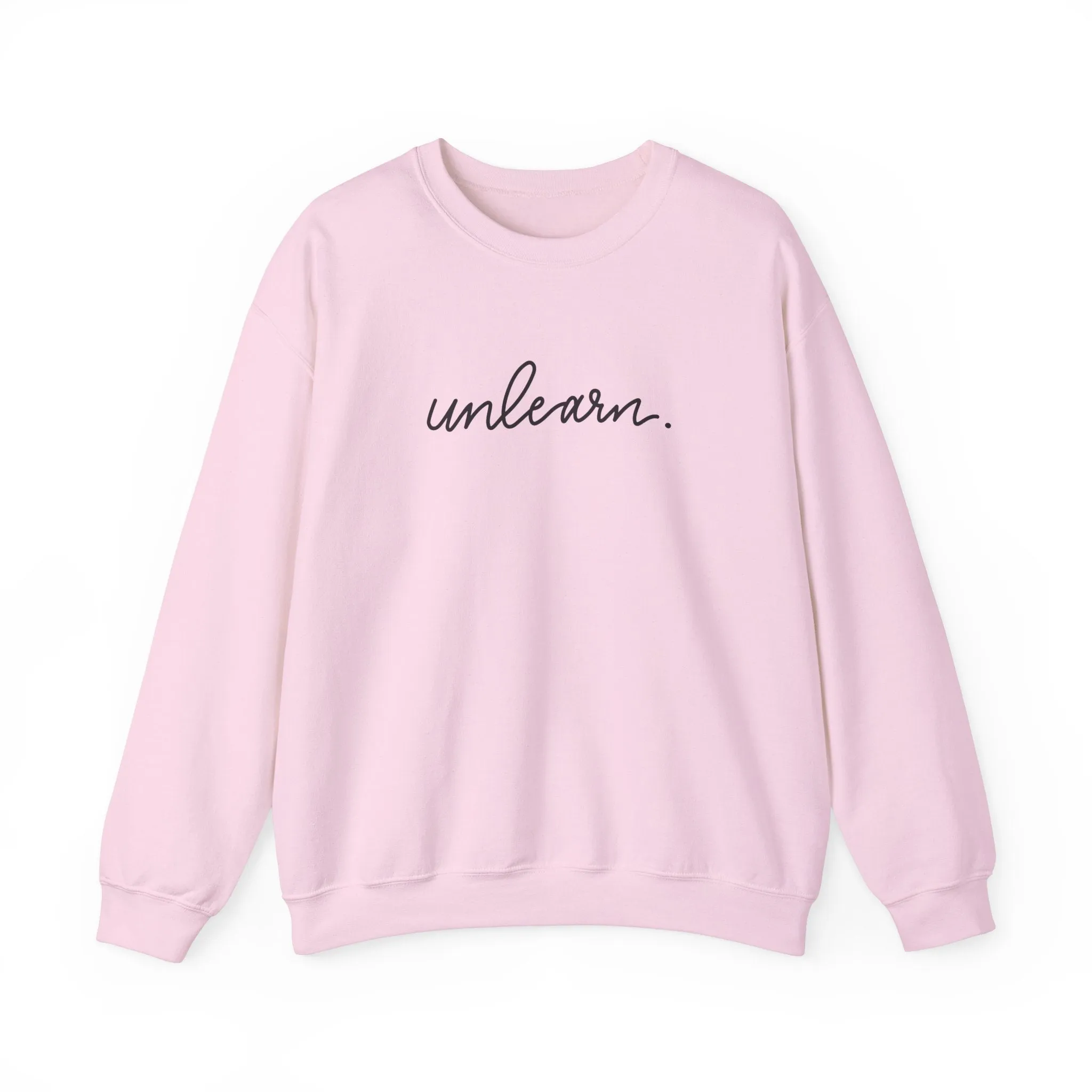 unlearn. logo script - Relaxed Fit Crewneck Sweatshirt