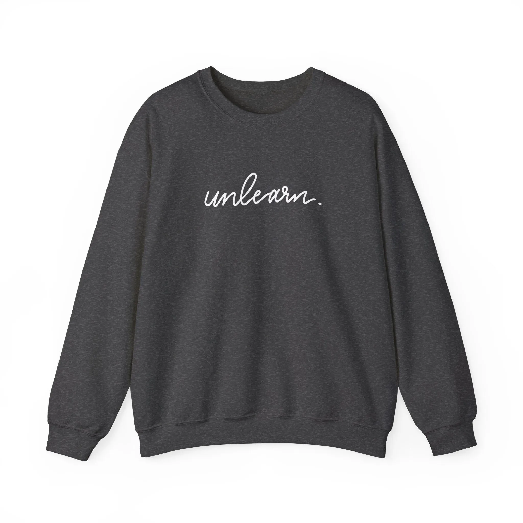 unlearn. logo script - Relaxed Fit Crewneck Sweatshirt