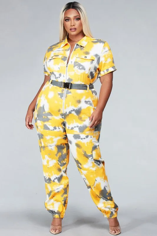 Yellow Utility Jumpsuit