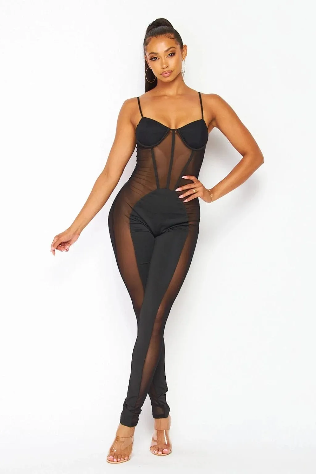 Young Forever Today Ribbed Jumpsuit - Black