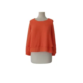 ZARA Orange Frill Blouse | Like New |